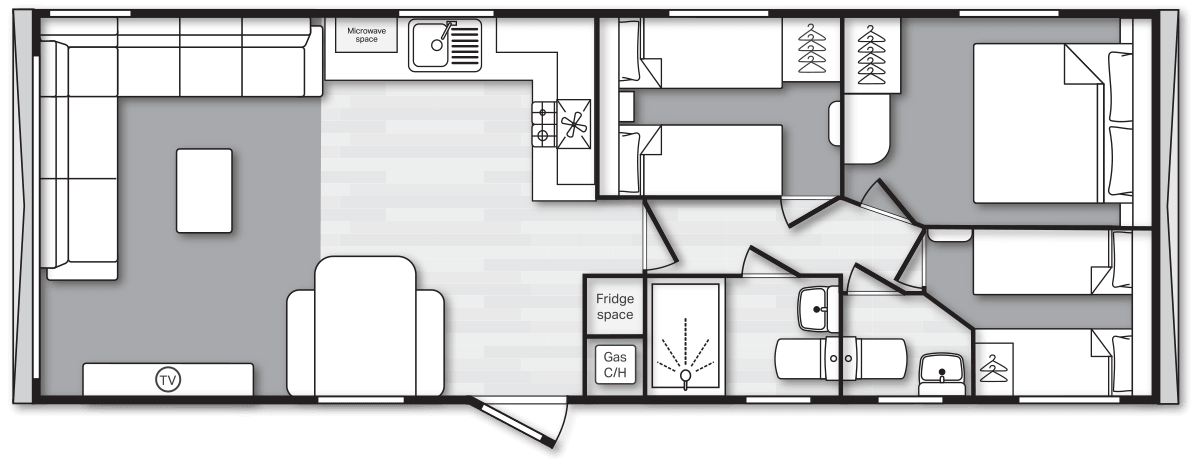 SWIFT mobilný luxusný dom Royan 35 x 12 3 Bedroom reut.sk